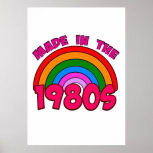 Hergestellt in den 1980er Jahren Poster
