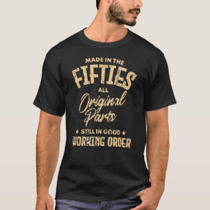Hergestellt in den 50er Jahren Fünfziger Vintage O T-Shirt