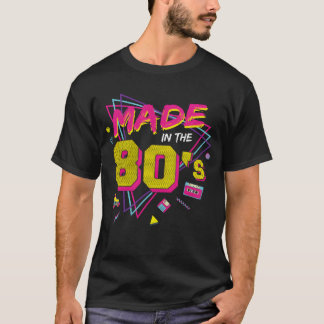 Hergestellt in den 80er Jahren Frauen Männer Retro T-Shirt
