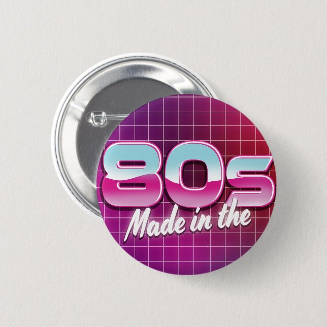 Hergestellt in den 80ern button (Vorne & Hinten)
