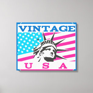 Hergestellt in den USA Abzeichen Leinwanddruck