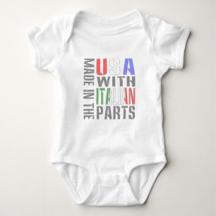 Hergestellt in den USA mit italienischen Teilen Baby Strampler