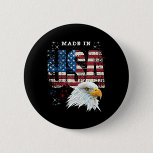 Hergestellt in den USA Patriotische amerikanische Button