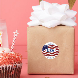 Hergestellt in den USA Premium-Qualität Klassische Runder Aufkleber