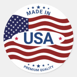 Hergestellt in den USA Premium-Qualität Klassische Runder Aufkleber