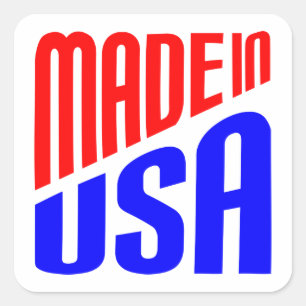 Hergestellt in den USA Quadratischer Aufkleber