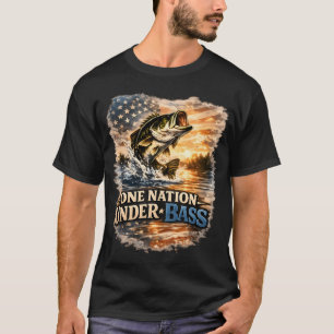 Hergestellt in den USA (zum Fischen) – Bass & Fl T-Shirt