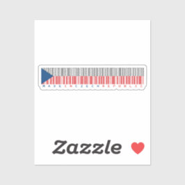 Hergestellt in der Tschechischen Republik Barcode- Aufkleber