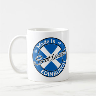 Hergestellt in Edinburgh Scotland Saltire Flag Kaffeetasse