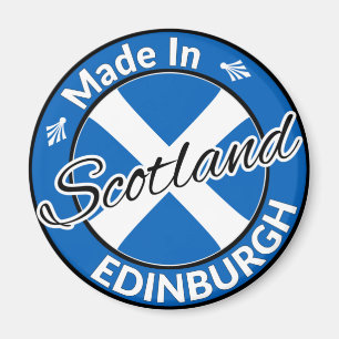 Hergestellt in Edinburgh Scotland Saltire Flag Magnet