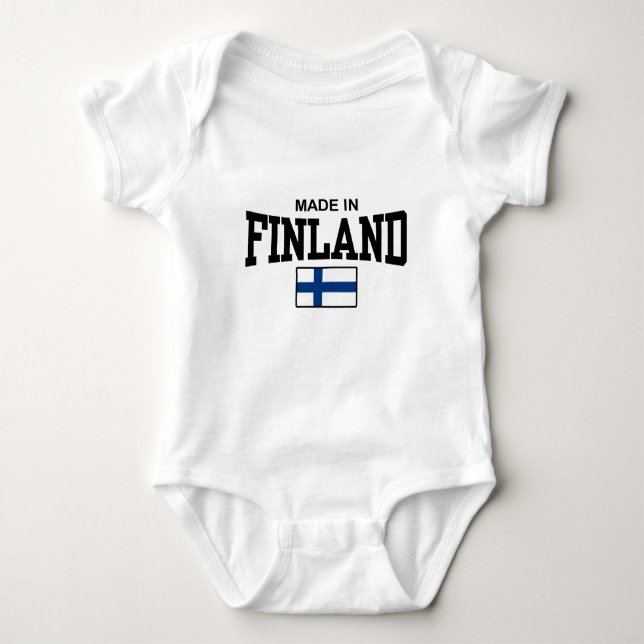 hergestellt in Finnland Baby Strampler (Vorderseite)