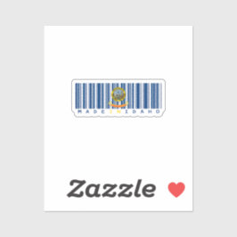 Hergestellt in Idaho Barcode Flag Sticker - Staats