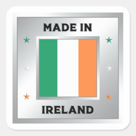 Hergestellt in Irland Quadratischer Aufkleber
