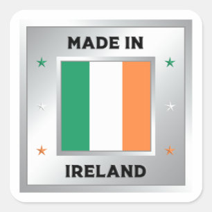 Hergestellt in Irland Quadratischer Aufkleber