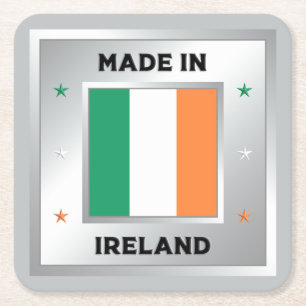 Hergestellt in Irland Rechteckiger Pappuntersetzer