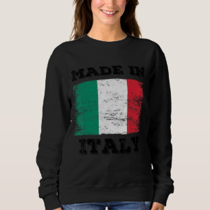 Hergestellt in Italien mit italienischer Flagge Gr Sweatshirt