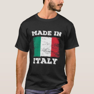 Hergestellt in Italien mit italienischer Flagge Gr T-Shirt