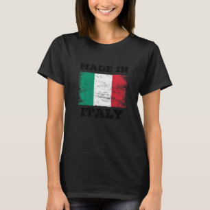 Hergestellt in Italien mit italienischer Flagge Gr T-Shirt