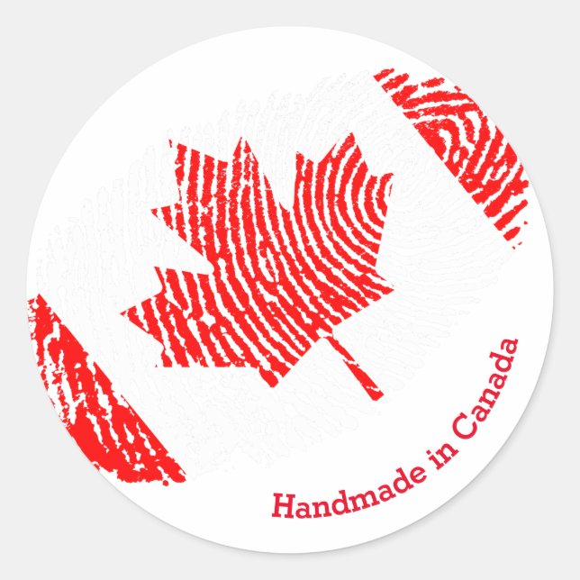 Hergestellt in Kanada, kanadischer Packungsaufkleb Runder Aufkleber (Vorderseite)