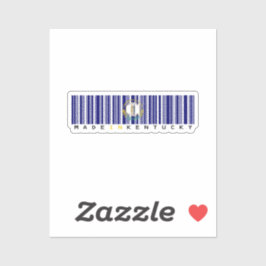 Hergestellt in Kentucky Barcode Flag Sticker - Sta