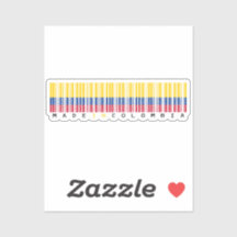 Hergestellt in Kolumbien Barcode-Flaggen-Aufkleber
