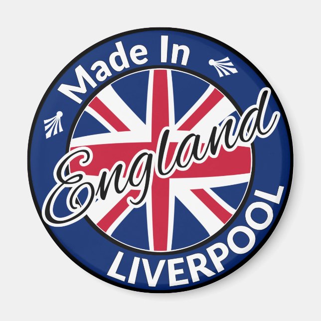 Hergestellt in Liverpool England Union Jack Flag Magnet (Vorne)