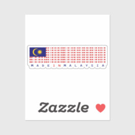 Hergestellt in Malaysia Barcode-Flaggen-Aufkleber Aufkleber