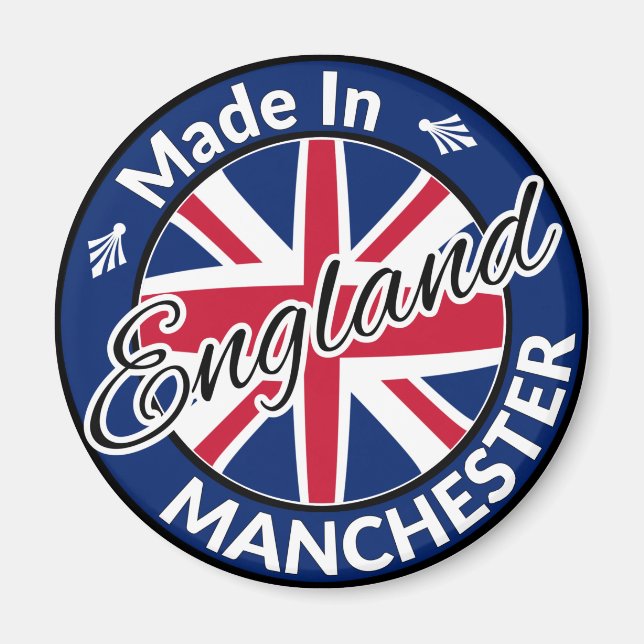 Hergestellt in Manchester England Union Jack Flag Magnet (Vorne)