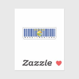 Hergestellt in Missouri Barcode Flag Sticker - Sta