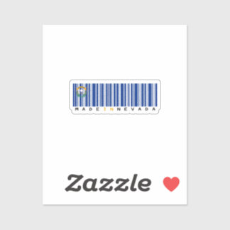 Hergestellt in Nevada Barcode Flag Sticker - Staat