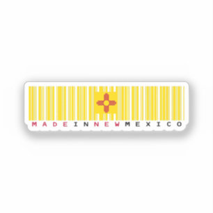 Hergestellt in New Mexico Barcode Flag Aufkleber