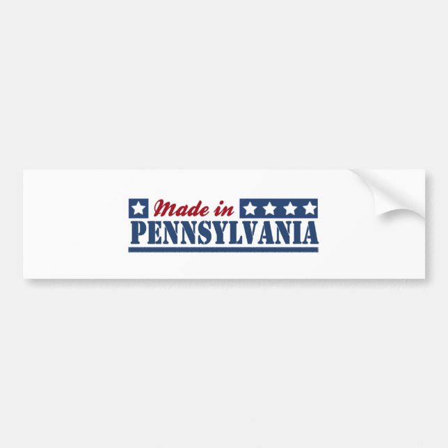 hergestellt in Pennsylvania Autoaufkleber (Vorne)
