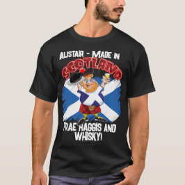 hergestellt in SCOTLAND 0- gezeichnet Haggis und W T-Shirt