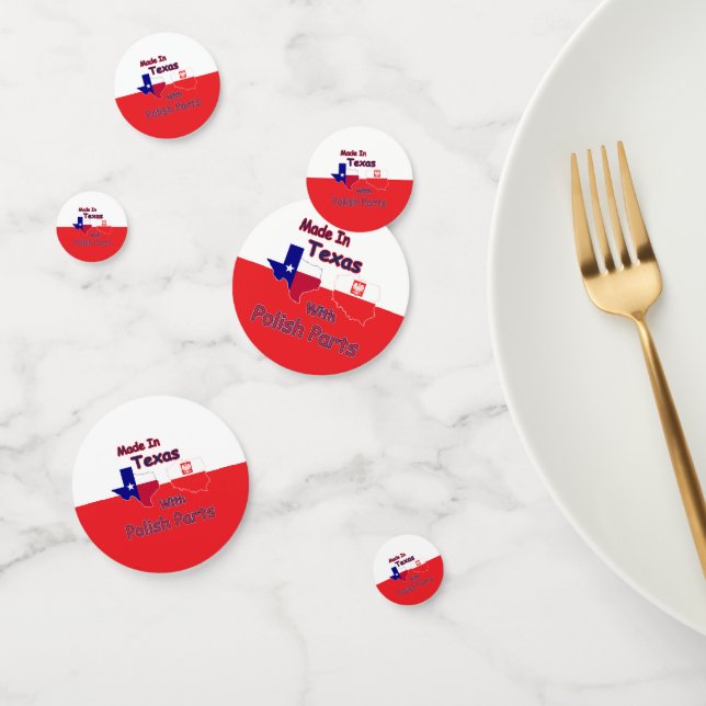 hergestellt in Texas mit polnischen Teilen Konfetti (Gruppe)