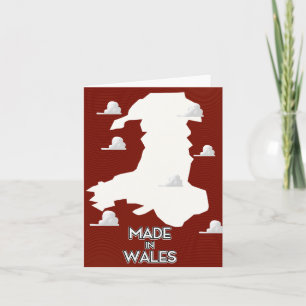 Hergestellt in Wales Feiertagskarte