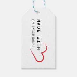 Hergestellt mit Herz von [Ihr Name] - Custom Gift  Geschenkanhänger