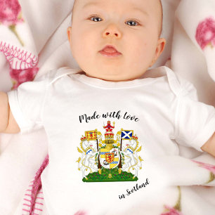 Hergestellt mit Liebe in Schottland / Schottische  Baby Strampler