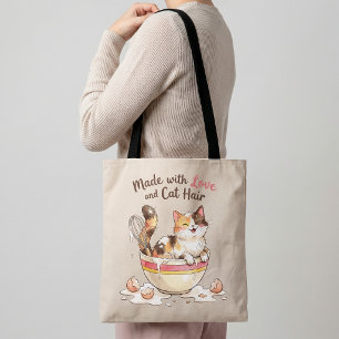 Hergestellt mit Liebe und Katzenhaaren Lustige Kat