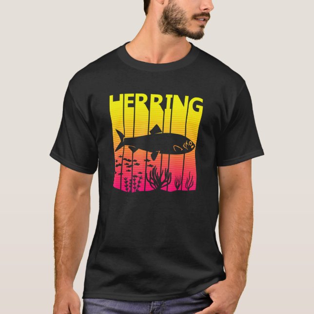 Hering Fisch Retro T-Shirt (Vorderseite)