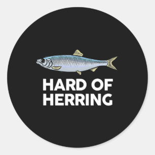 Hering-I-Liebe Fischen Wittling Spaß Fu Runder Aufkleber