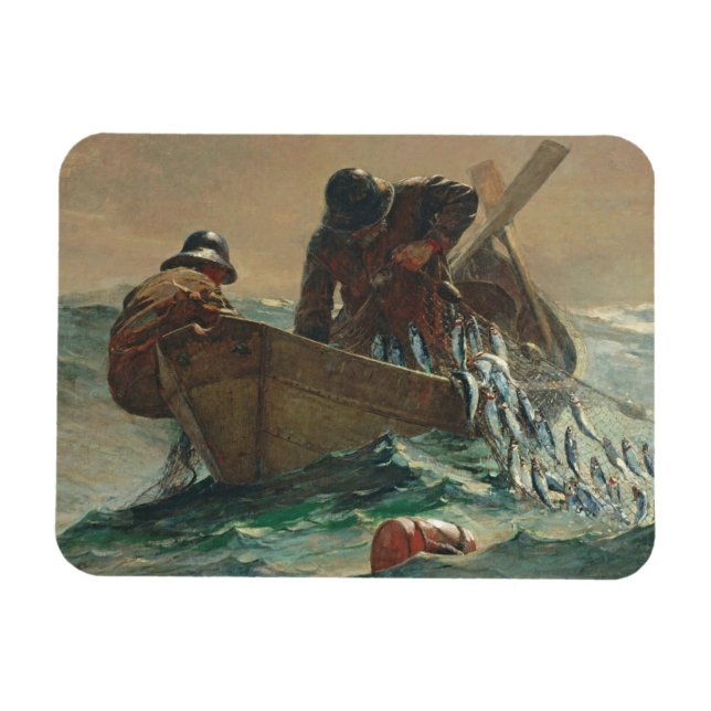 Heringsnetz, 1885 (Öl auf Leinwand) Magnet (Horizontal)