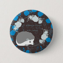 hérisson, fleur de vie, bleu, mandala, zen chakra