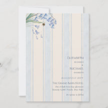 Heritage Bluebells Bees Blue Cream Floral Wedding