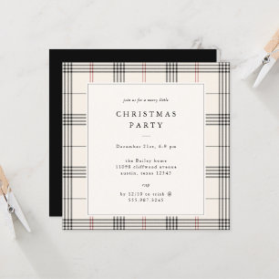 HERITAGE Creme-Tartan-Weihnachtsfeier Einladung