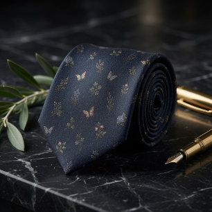 Heritage Garden Butterfly Navy Krawatte