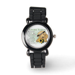 Heritage Gelbe Labrador Welpengeschenke Armbanduhr