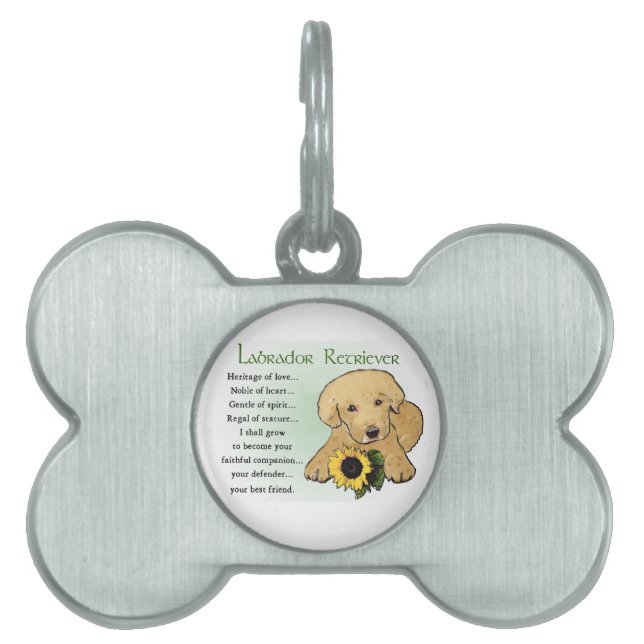 Heritage Gelbe Labrador Welpengeschenke Tiermarke (Vorderseite)