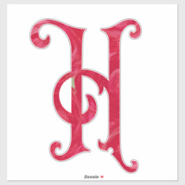 HERITAGE -H-rötlich Aufkleber