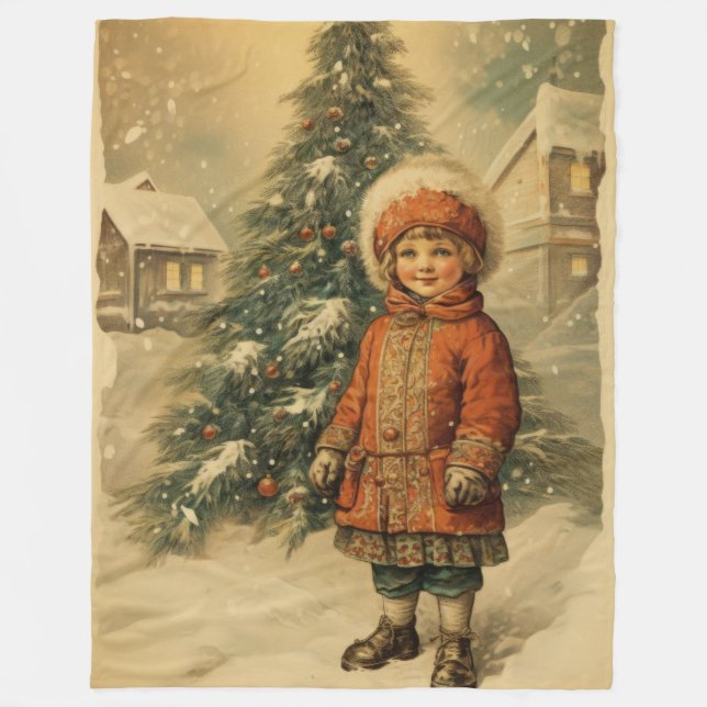 Heritage Hues Traditionelles Weihnachtsblanket Fleecedecke (Vorderseite)