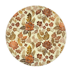 Heritage Kupfer Warm Gold Blumen Design Schneidebrett